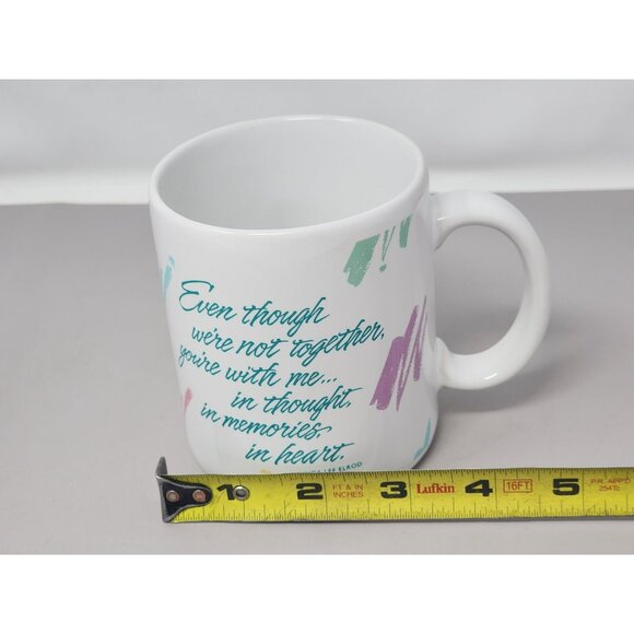 Vintage 1987 Hallmark Mug "Even Though Were Not Together" White Ceramic - Picture 8 of 8